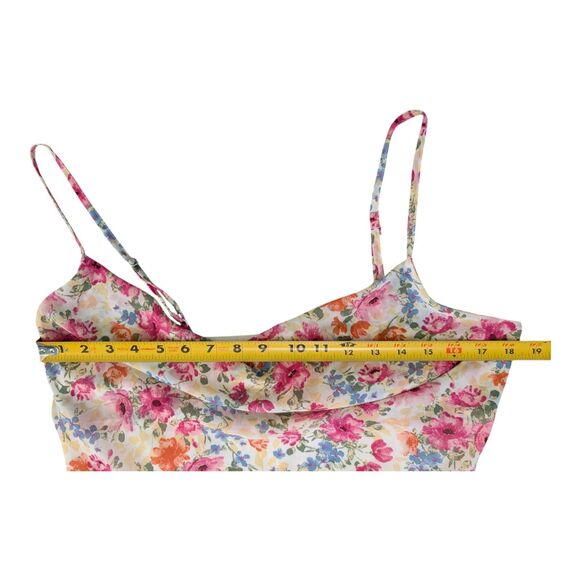 Jessica Simpson Floral Hanky Hem Dress XL Asymmetric Spaghetti Strap Slip Lined - Picture 7 of 11